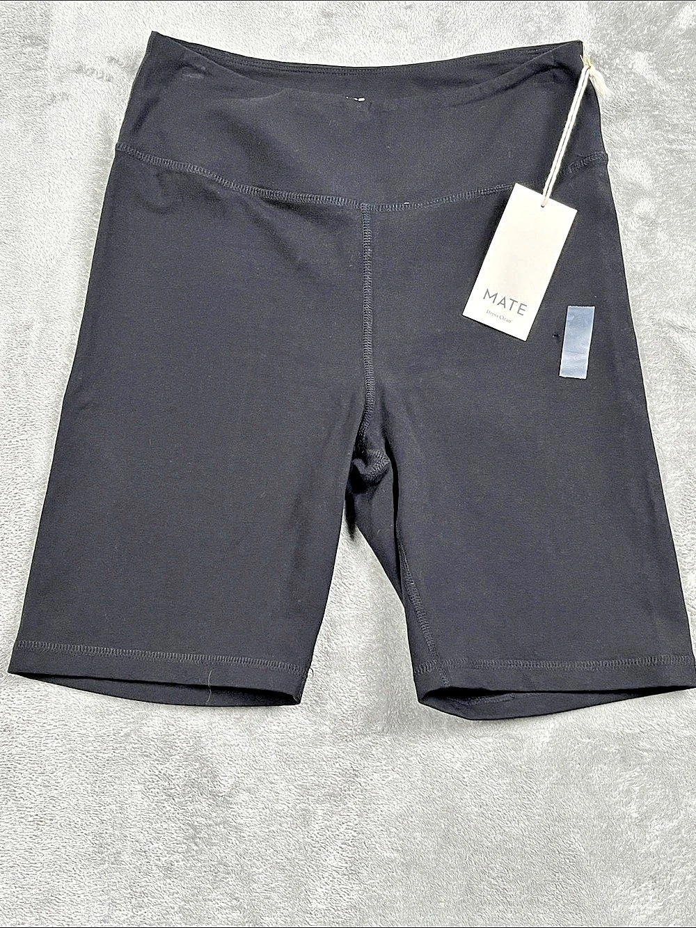 NEW MATE The Label L Organic Cotton Stretch Women's Black Bike Shorts FLAW